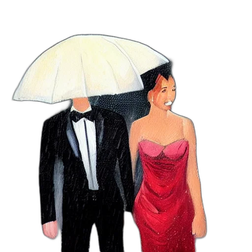 umbrella, dress, hat, photorealistic transparent PNG cut-out