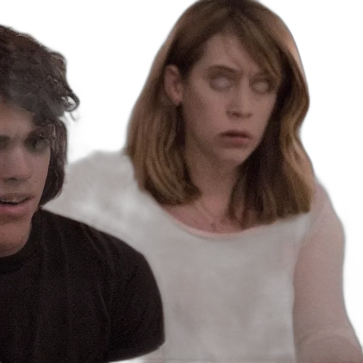 hair, vaporwave, fire, outer space transparent PNG cut-out