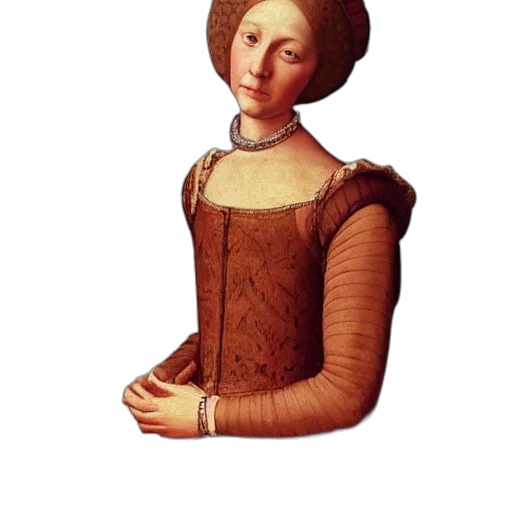dress, hat, jewelry, staff transparent PNG cut-out