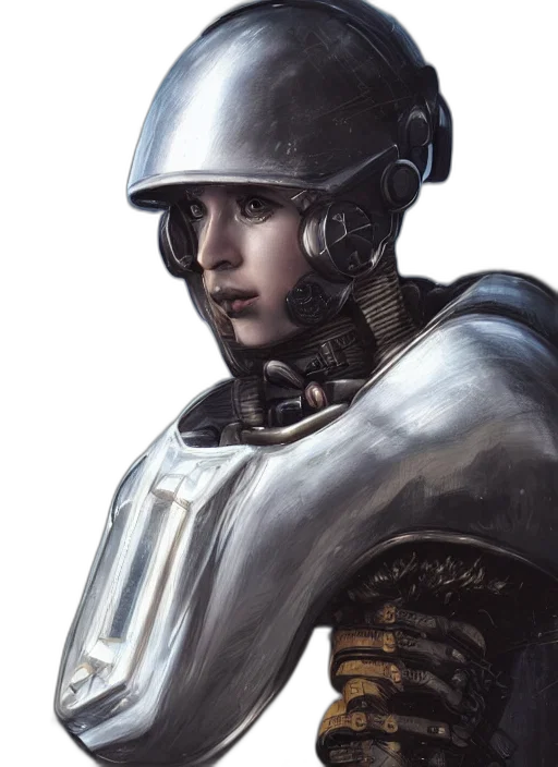 robot, face, concept art, fantasy art transparent PNG cut-out