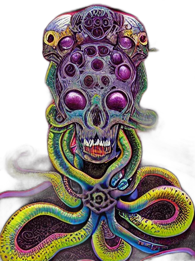 mask, creature, jewelry, staff transparent PNG cut-out