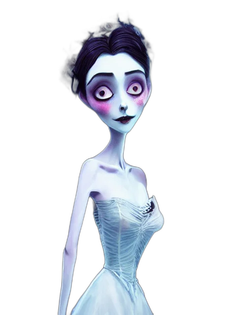 dress, robot, creature, staff transparent PNG cut-out