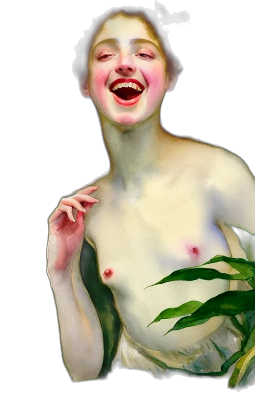 creature, face, mask, flower transparent PNG cut-out