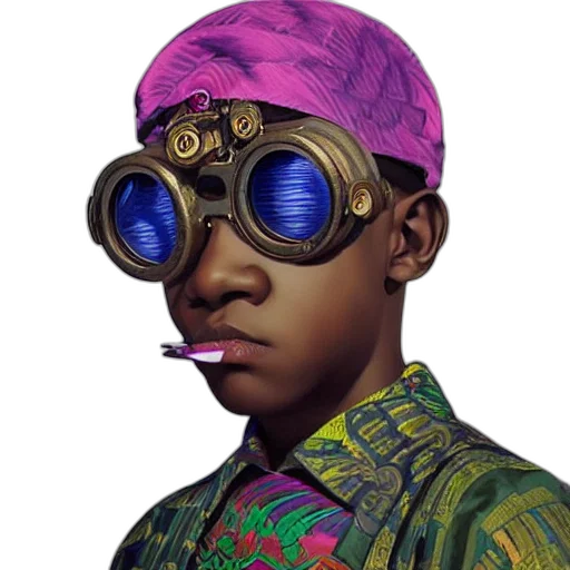 face, mask, hat, staff transparent PNG cut-out