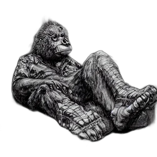 animal, creature, concept art, photorealistic transparent PNG cut-out