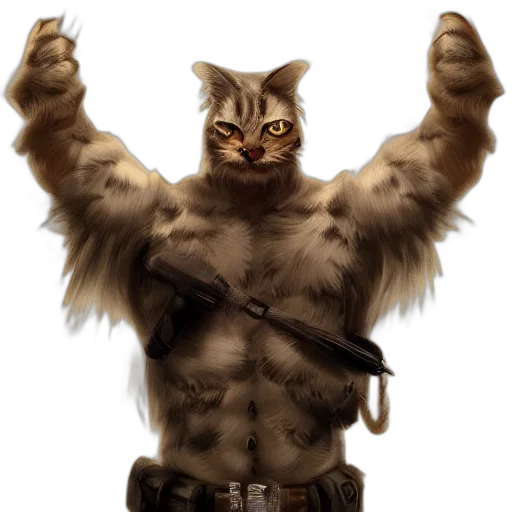 animal, staff, weapon, fantasy art transparent PNG cut-out