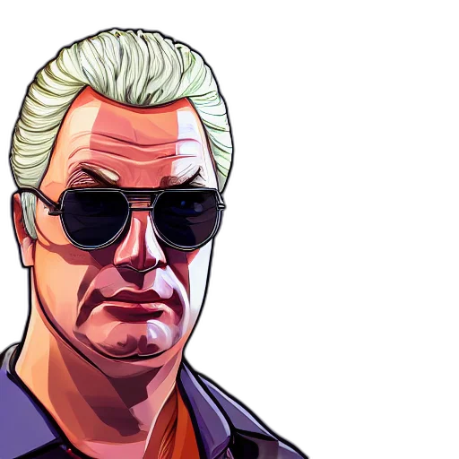 jacket, face, comic book art, cartoon transparent PNG cut-out