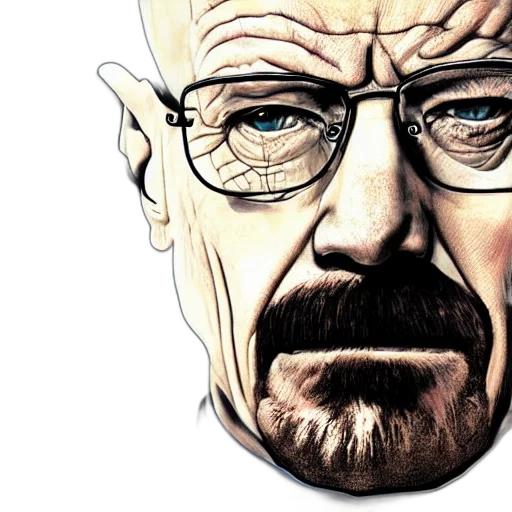 face, comic book art, cartoon, photorealistic transparent PNG cut-out