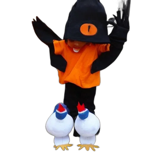 jacket, hat, staff, animal transparent PNG cut-out