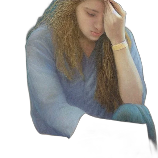 hair, jacket, face, jewelry transparent PNG cut-out