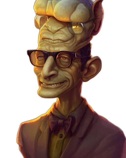 face, staff, creature, concept art transparent PNG cut-out