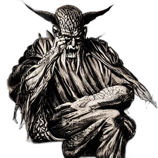 creature, mask, staff, face transparent PNG cut-out