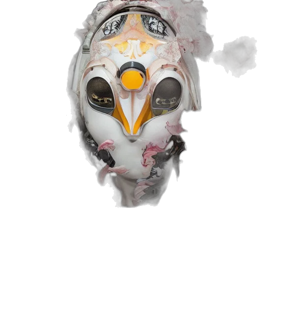 mask, face, robot, creature transparent PNG cut-out