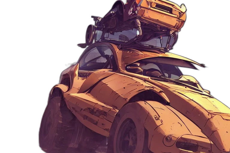 car, robot, weapon, concept art transparent PNG cut-out