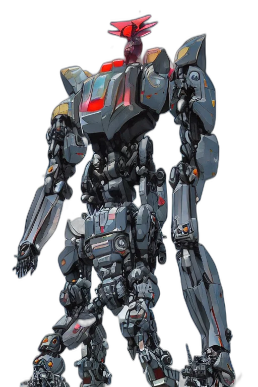 robot, weapon, concept art, 3d render transparent PNG cut-out