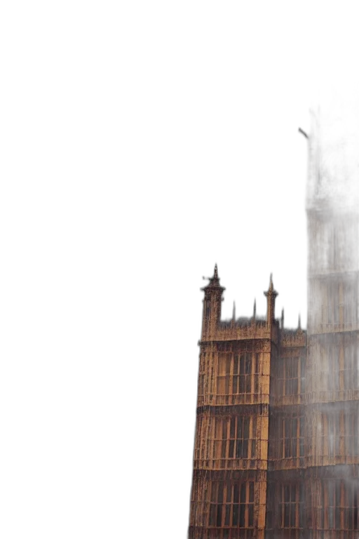 building, fog, photography, hyghly transparent PNG cut-out