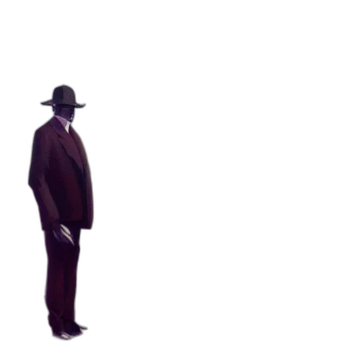 hat, robot, jacket, staff transparent PNG cut-out