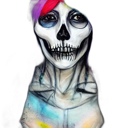 mask, face, watercolor, fantasy art transparent PNG cut-out