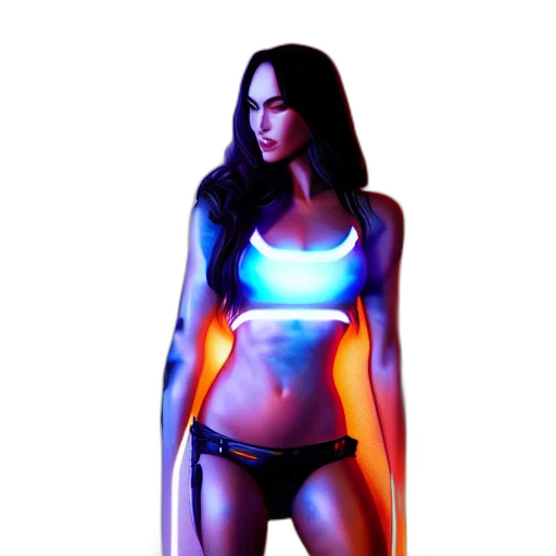 robot, dress, jacket, cyberpunk transparent PNG cut-out