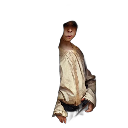 jacket, staff, umbrella, creature transparent PNG cut-out