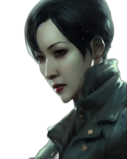 face, jacket, robot, staff transparent PNG cut-out
