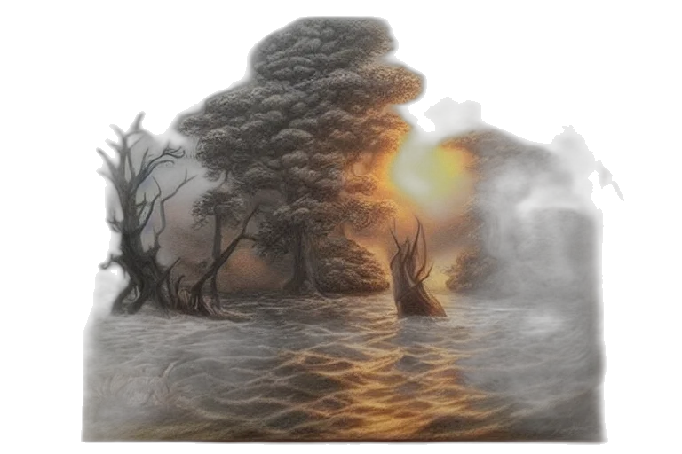 dragon, tree, concept art, fantasy art transparent PNG cut-out