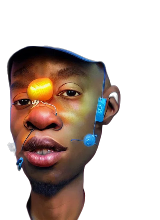face, mask, hat, robot transparent PNG cut-out