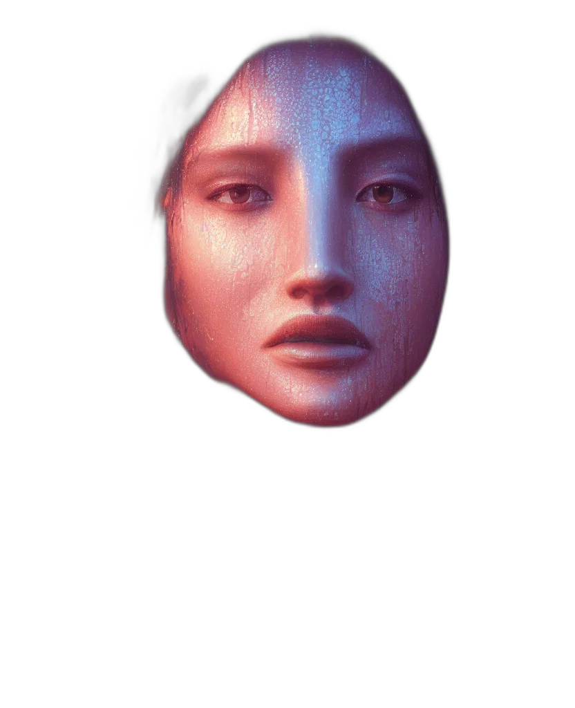 face, mask, robot, creature transparent PNG cut-out