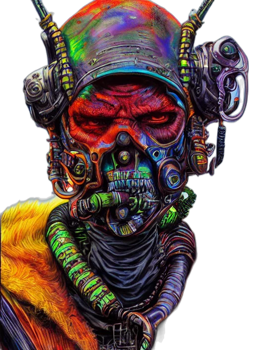 mask, robot, face, creature transparent PNG cut-out