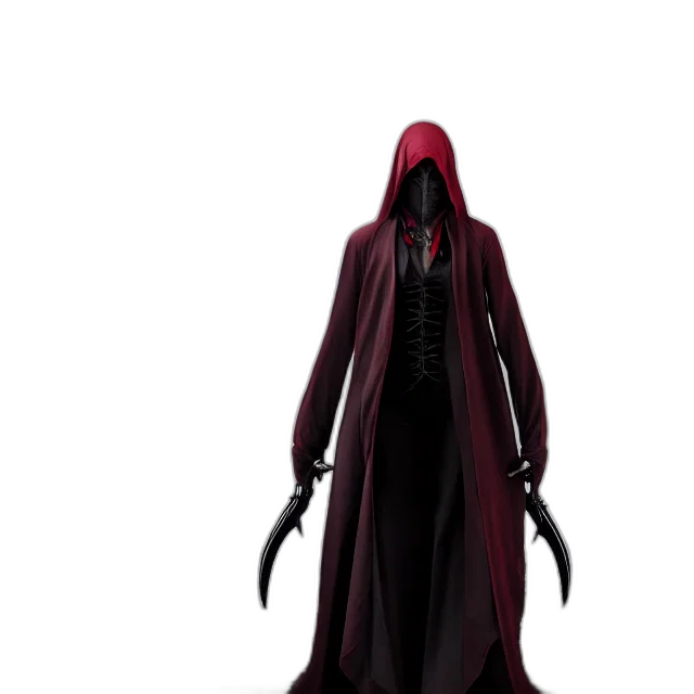 creature, staff, jacket, mask transparent PNG cut-out