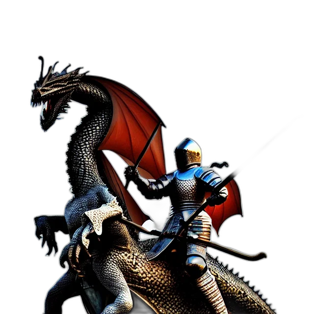 dragon, sword, fantasy art, concept art transparent PNG cut-out