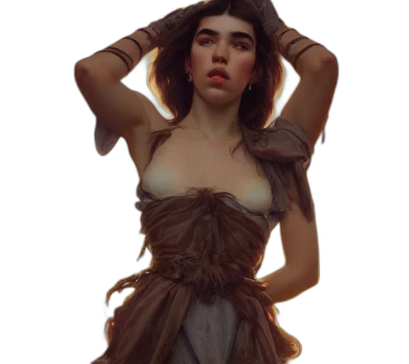 dress, jewelry, hair, jacket transparent PNG cut-out