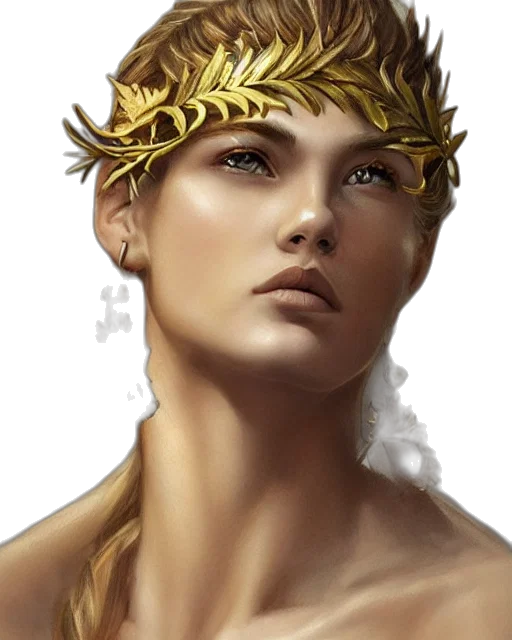 crown, jewelry, face, fantasy art transparent PNG cut-out