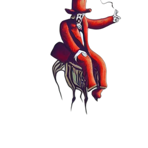 staff, hat, jacket, robot transparent PNG cut-out