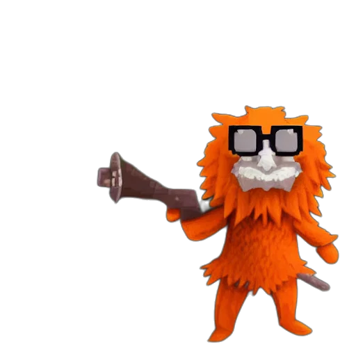staff, animal, creature, 3d render transparent PNG cut-out
