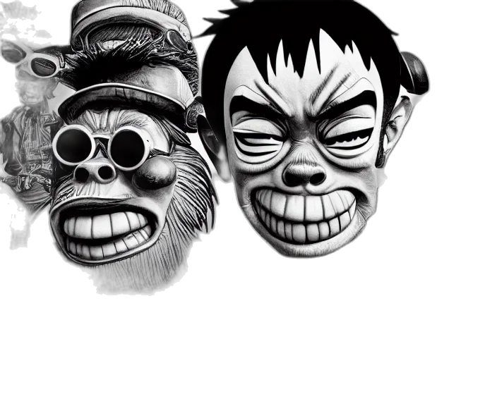 mask, cartoon, comic book art, concept art transparent PNG cut-out