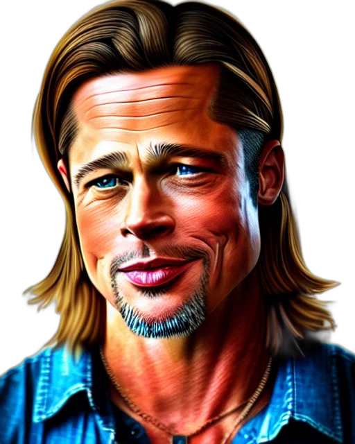 face, hair, photorealistic, cartoon transparent PNG cut-out