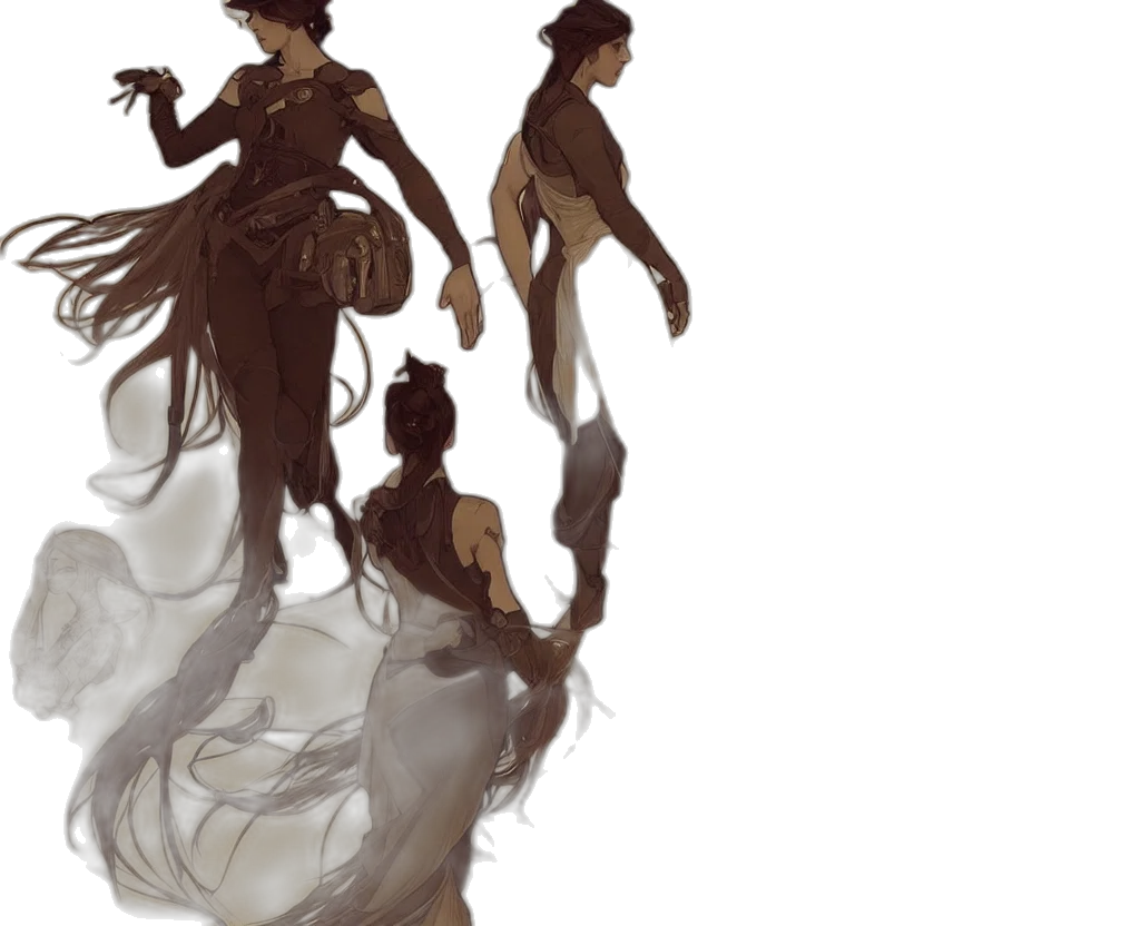 dress, concept art, fantasy art, comic book art transparent PNG cut-out
