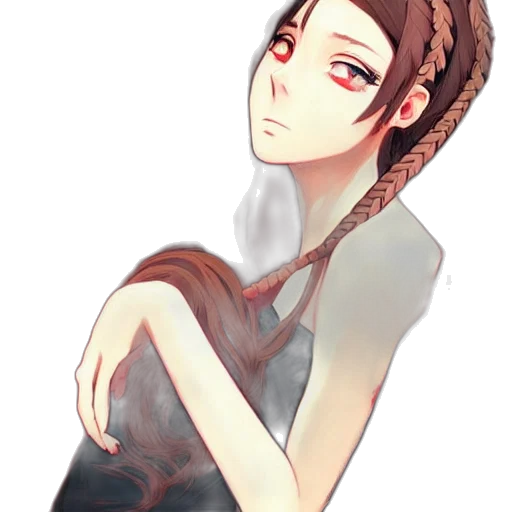 dress, staff, hair, crown transparent PNG cut-out