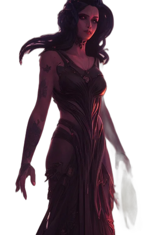 dress, concept art, fantasy art, comic book art transparent PNG cut-out