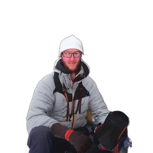 jacket, staff, hat, face transparent PNG cut-out