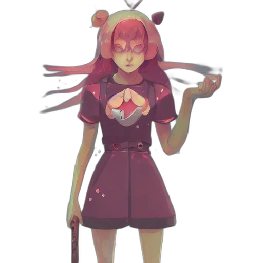 staff, dress, creature, mask transparent PNG cut-out