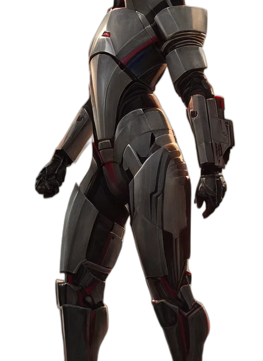 robot, weapon, concept art, 3d render transparent PNG cut-out