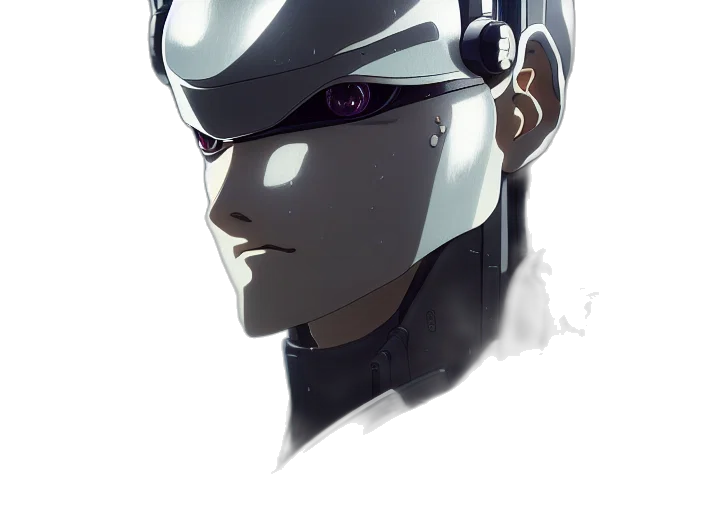 robot, face, mask, crown transparent PNG cut-out