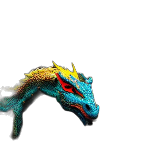 dragon, creature, animal, staff transparent PNG cut-out