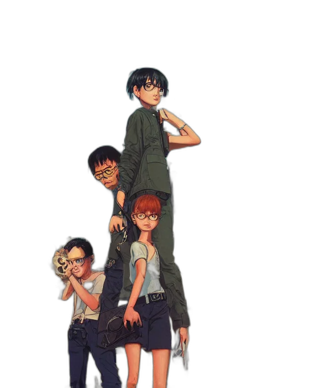 staff, umbrella, jacket, weapon transparent PNG cut-out
