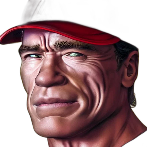 face, hat, photorealistic, comic book art transparent PNG cut-out