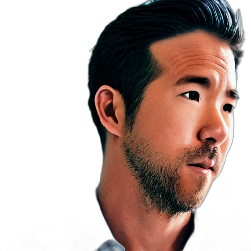 face, hair, staff, photorealistic transparent PNG cut-out