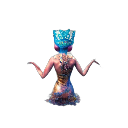 crown, mask, creature, dress transparent PNG cut-out