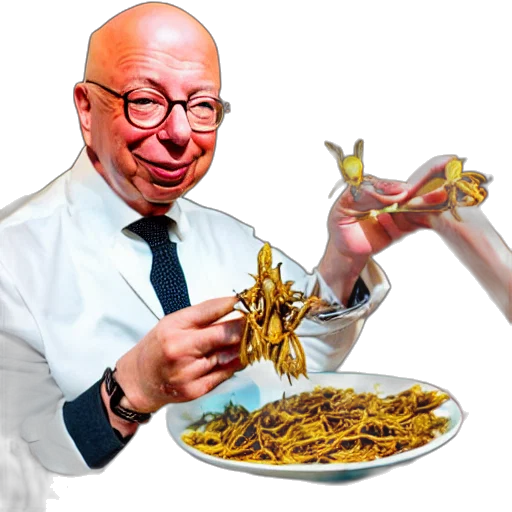 food, klaus, schwab, eating transparent PNG cut-out
